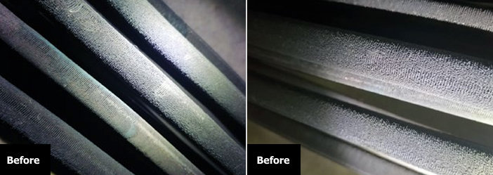 Heat exchanger fins before Vulcan installation