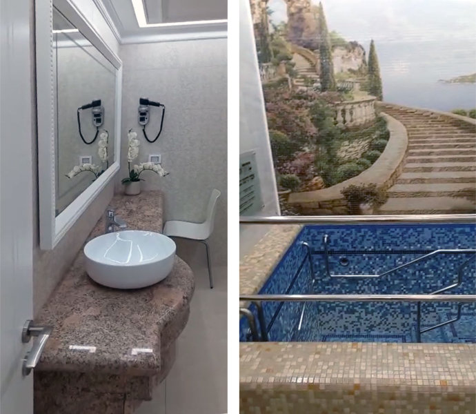 Women Spa water hard softener