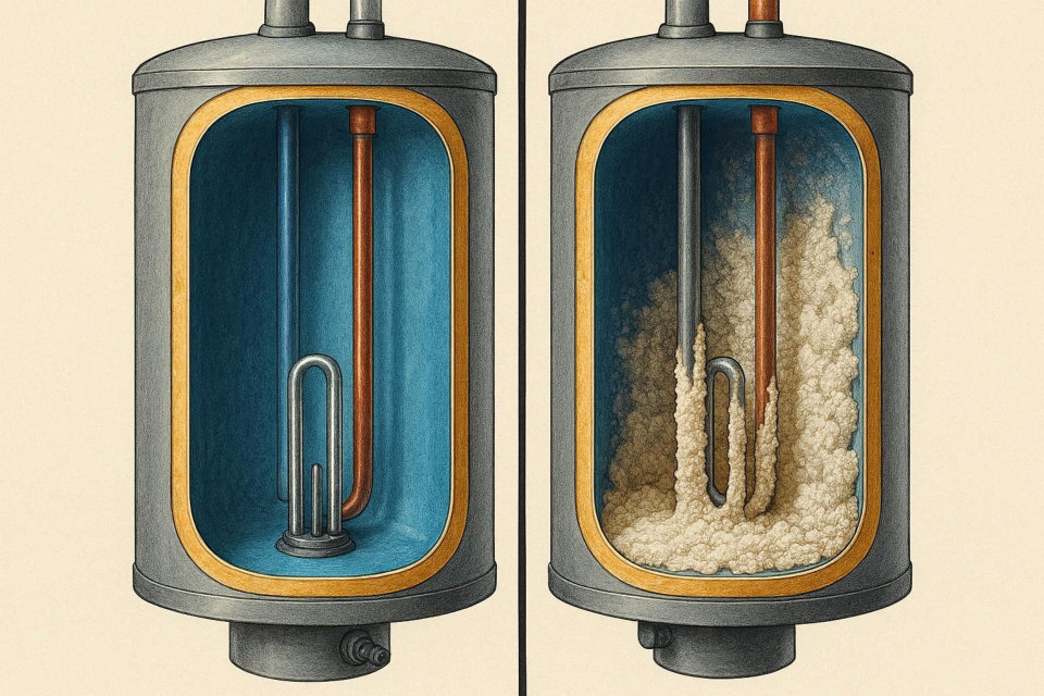 Hot Water Tank Scale Prevention