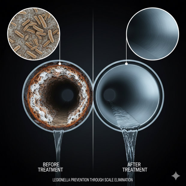 hard water softener buildings Legionella