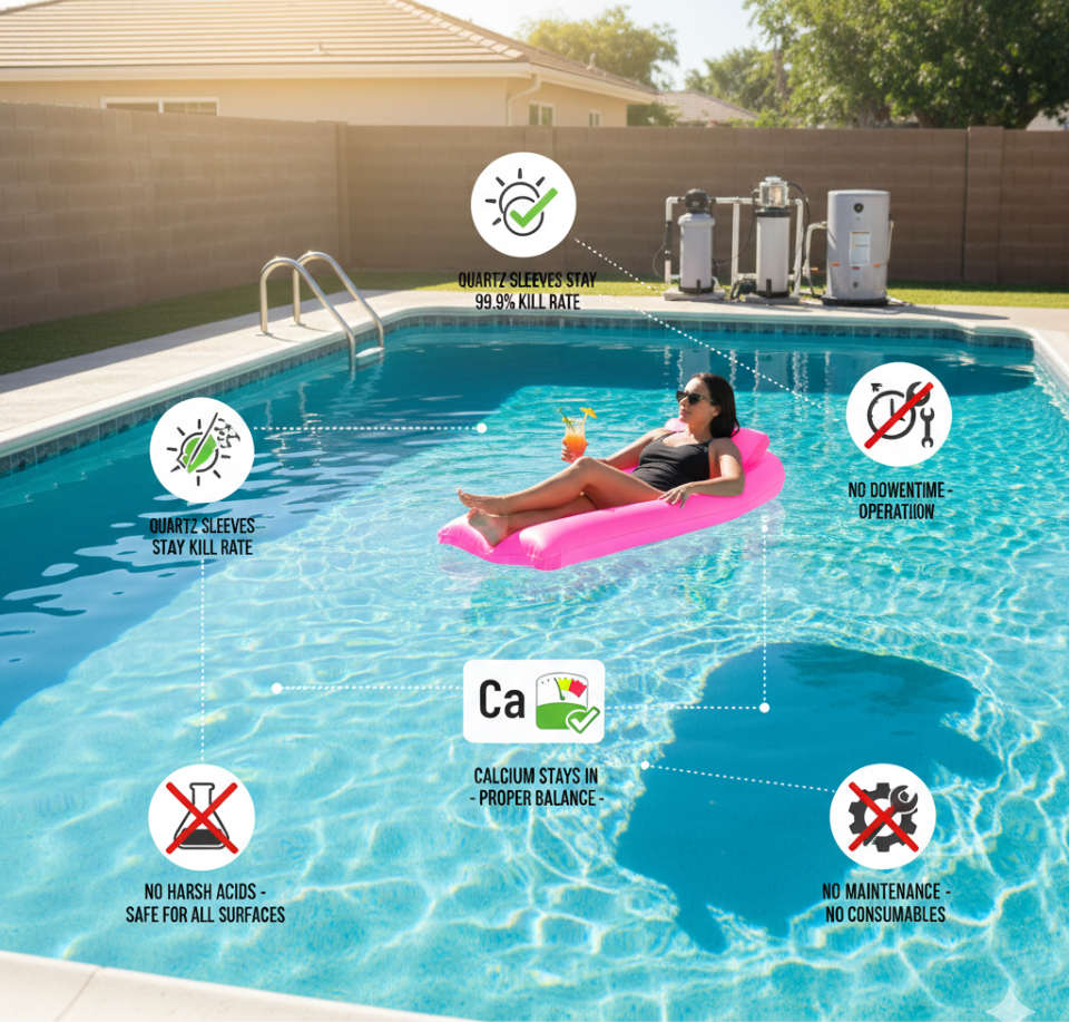 hard water softener residential pool Chemical Free Scale Prevention